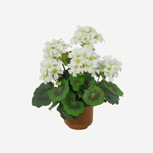 Planta Artificial Begonia 34 Cm Blanca