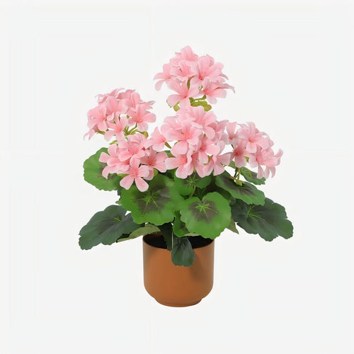 Planta Artificial Begonia Rosada 34 Cm Rosado