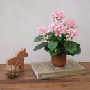 Planta Artificial Begonia Rosada 34 Cm Rosado