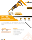 SIERRA SABLE ELECTRICO 750W INGCO RS7508-7