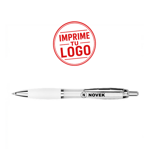 Boligrafo Plastico Wind Color (Blanco, Impresion Un Color)