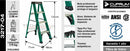 Escalera Fibra Vidrio Tijera 1.22 M. 4 Peldaños Cuprum