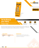 SET DE BROCA PARA VIDRIO 5 PIEZAS 4-10MM INDUSTRIAL INGCO AKD7058
