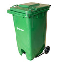 Contenedor De Basura Verde Con Tapa Y Pedal 240 L