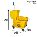 Carro De Aseo Estrujador 36 L Tecnoplus