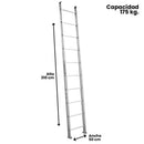 Escalera Recta Simple Aluminio 10 Peldaños Louisville