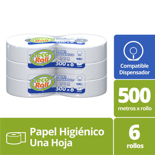 Papel Higiénico Hoja Simple 6 X 500 Mt