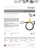 Cable De Seguridad Microsaver Con Combinación 1.8 Mts K64675