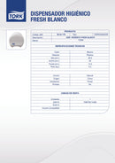Dispensador Papel Higiénico Acrílico Blanco