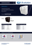 Dispensador Toalla De Papel Autocorte Manual Negro