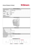 Dispensador Toalla De Papel Autocorte Manual Blanco