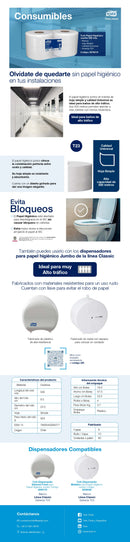 Papel Higiénico Hoja Simple 500 Mt 4 Rollos Classic Universal
