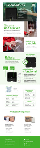 Dispensador Toalla De Papel Interfoliada Elevation Negro