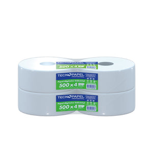 Papel Higiénico Jumbo Hoja Simple 4 Rollos X 500 Mt