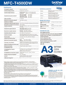 Multifuncional Tinta Continua Mfc-T4500Dw A3 Usb Wifi Red Duplex Adf