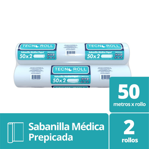 Sabanilla Médica Hoja Simple 50 Mt X 2 Rollos