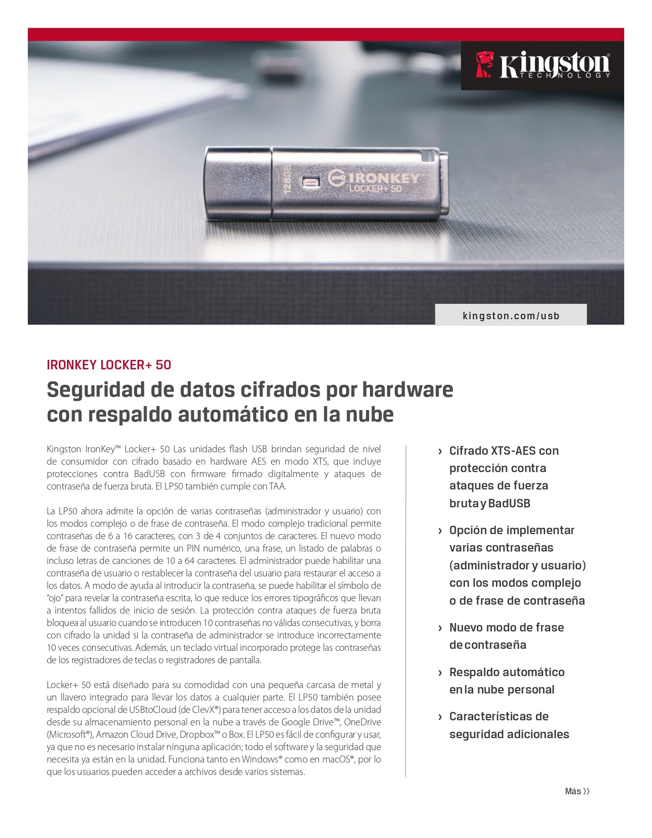 Pendrive Tipo-C Ironkey Vpc50 32Gb