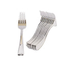 Tenedor Plateado Plástico X10Unidades