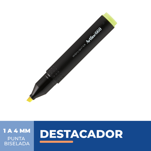 Destacador 660 Biselado 1-4 Mm Amarillo Fluor