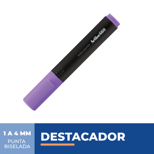 Destacador 660 Biselado 1-4Mm Morado Fluor