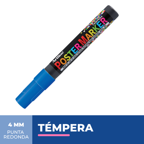 Marcador Poster Marker Tempera Azul 4 Mm