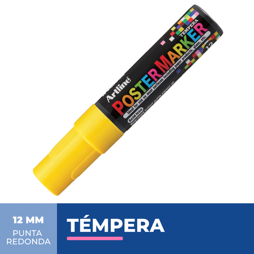 Marcador Poster Marker Tempera Amarillo 12 Mm
