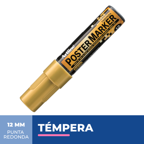 Marcador Poster Marker Tempera Dorado 12Mm