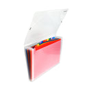 Carpeta Con Fuelle Elástico Transparente Oficio 12 Divisiones