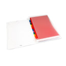 Carpeta Con Fuelle Elástico Transparente Oficio 12 Divisiones