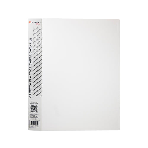 Carpeta Plástica Con Gusano Carta Blanca Datafile