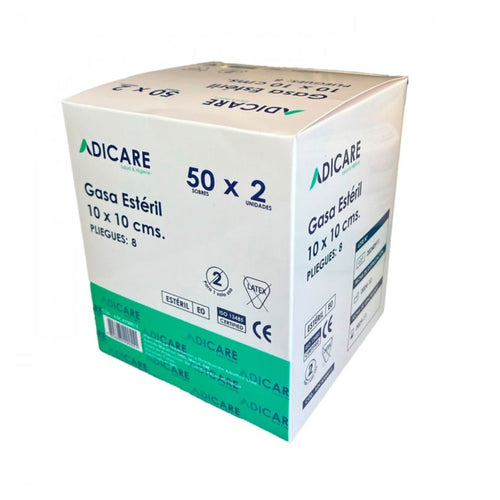 Gasa Tejida Estéril 10X10 Cm Caja 50 Un