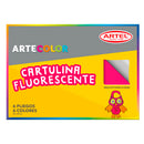 Carpeta Con Cartulina Flúor 25 X 35 Cm 6 Hojas 6 Colores Surtidos