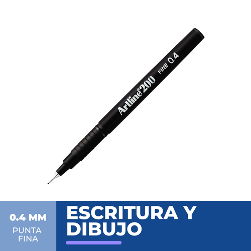 Lápiz Fibra 200 Negro 0.4 Mm