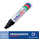 Marcador Permanente Negro Recargable 100 Punta Biselada