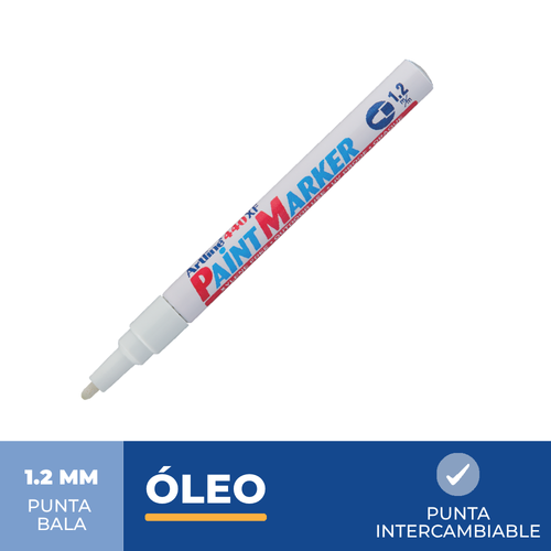 Marcador Permanente Oleo Punta Fina N 440 Color Blanco