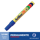 Marcador Permanente Recargable 70 Punta Redonda  Azul
