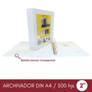 Archivador Catálogo A4 4 Aros 2.0 Blanco 500 Hojas