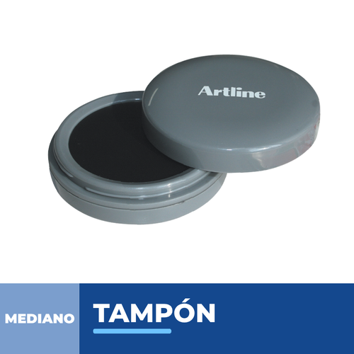 Tampón Circular Huella Digital Negro