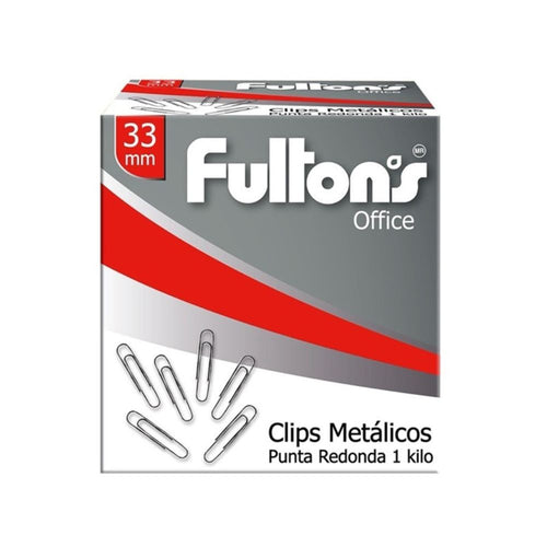 Clips Metálico N1 Redondo 33 Mm 1 Kilo