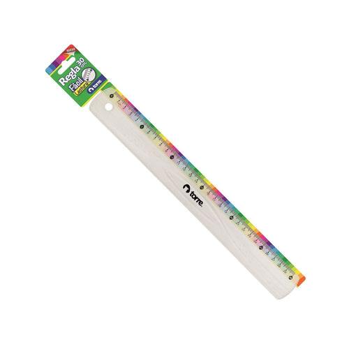 Regla Plástica Colores Surtidos 30 Cm