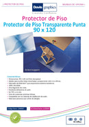 Tapete Piso/Sillas 90x120 Cm Con Puas Transparente