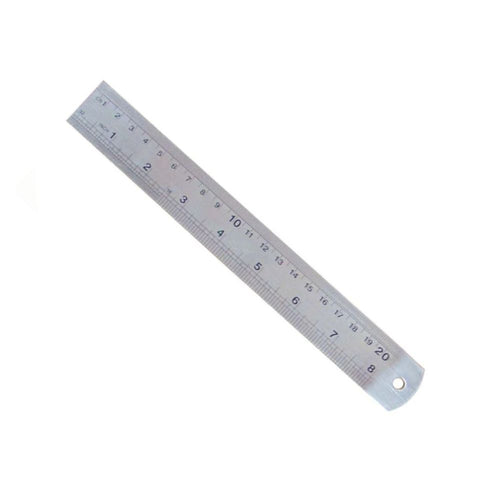 Regla Metálica Funda Roja 20 cm