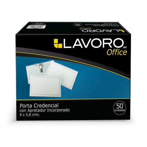 Porta Credencial (8.9x5.5Cm) Con Apretador Y Clip 50 Un