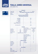 Toalla Papel Jumbo Hoja Simple 2 Rollos Universal 250 Mt