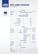 Toalla De Papel Wipe Jumbo Doble Hoja 1 Rollo 525 Mt