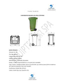 Contenedor Basura Con Pedal Colores 120 Lt