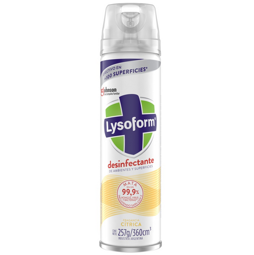 Desinfectante Ambiental Aerosol Cítrico 360 Cc