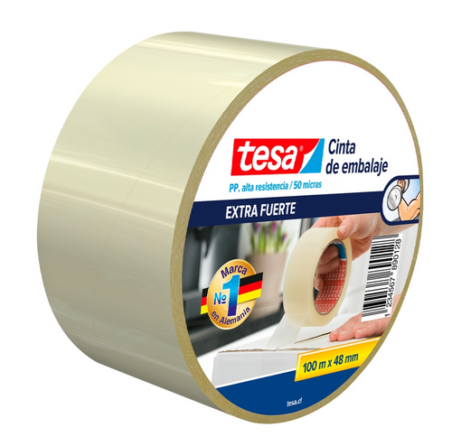 Cinta De Embalaje 48 Mm 100 Mt Transparente Ultra Resistente