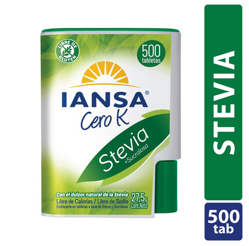 Endulzante En Tabletas Stevia 500 Un Sens Cero K