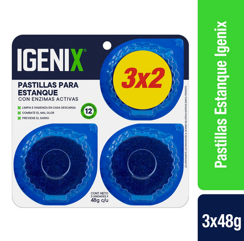 Pastilla Estanque Azul Pack 3 Un